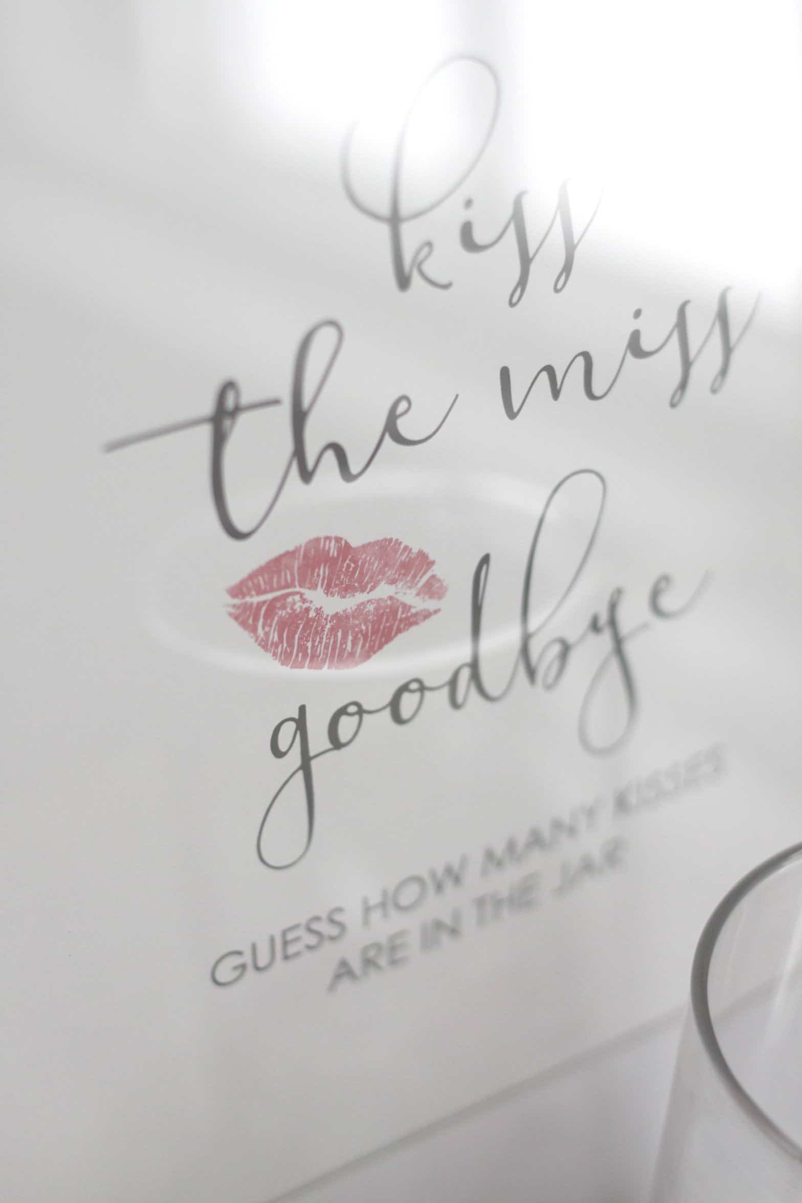 dd some fun to your bachelorette party with our "Kiss the Miss" game sign! Perfect for the bride-to-be and guests to play the classic game.