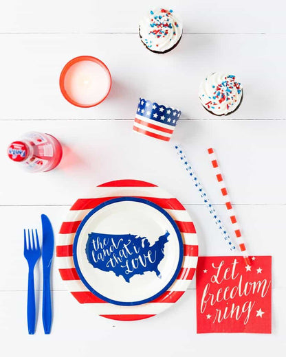Americana Paper Plates and Napkins - Patriotic Decor