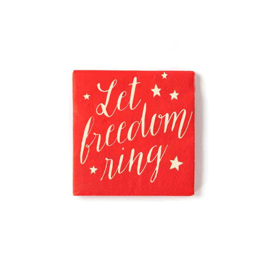 Let Freedom Ring Patriotic Napkins | America's 250th Birthday & 4th of July Party Decor