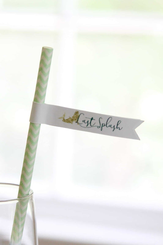 Last Splash Mermaid Party Straws