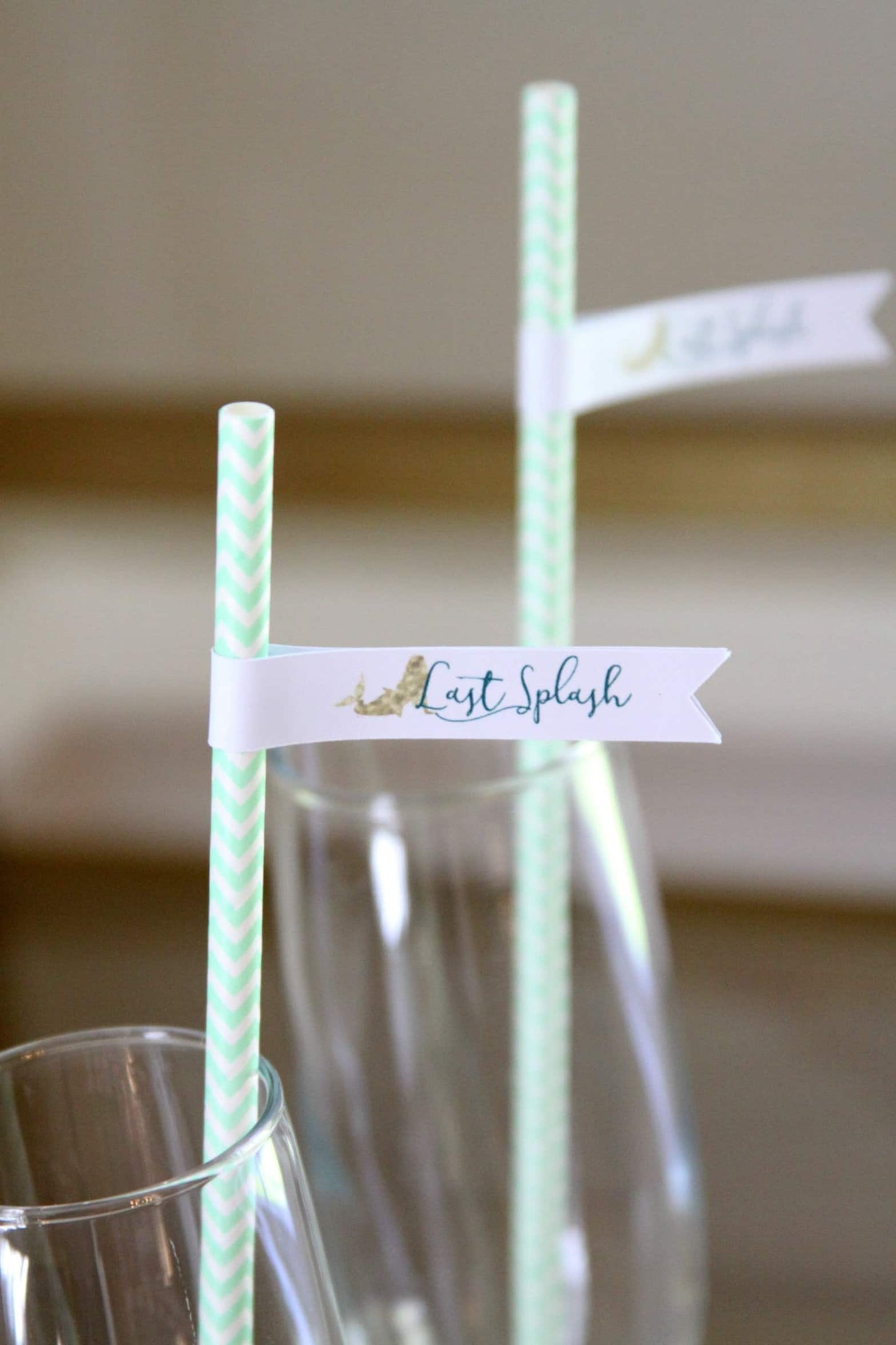 Last Splash Mermaid Party Straws