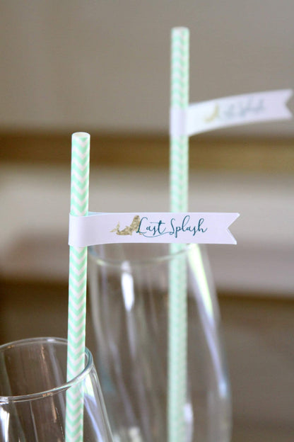 Last Splash Mermaid Party Straws