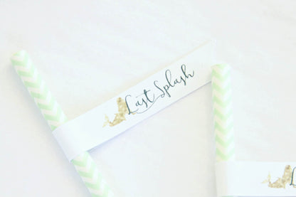 Last Splash Mermaid Party Straws