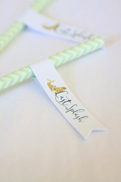 Last Splash Mermaid Party Straws
