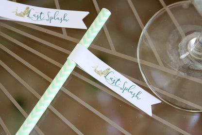Last Splash Mermaid Party Straws