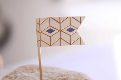 Lavender Geometric Cupcake Toppers