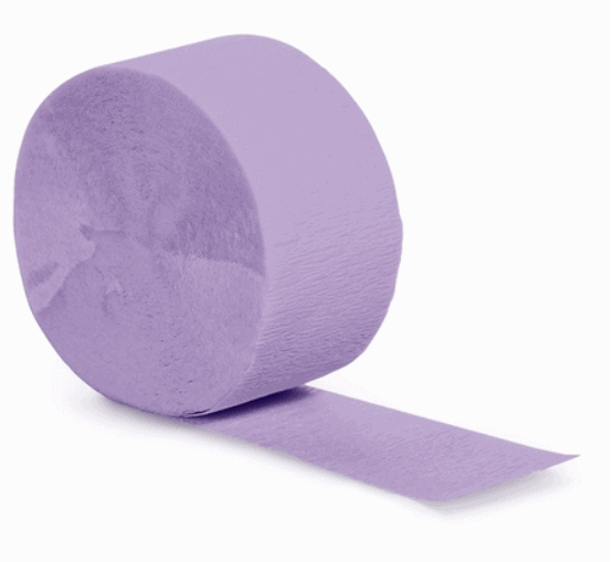 Lavender Crepe paper streamers