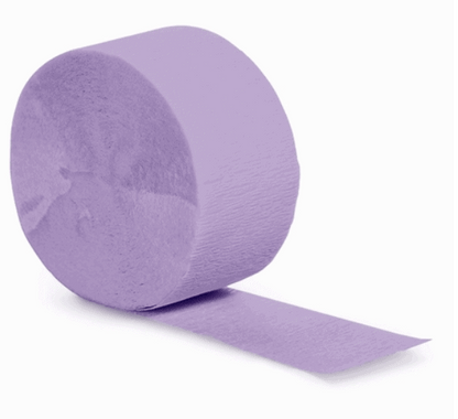 Lavender Crepe paper streamers