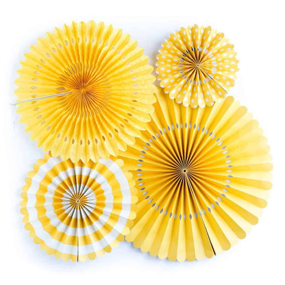 Lemon Party Yellow Backdrop Fans
