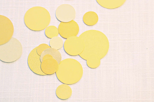 Lemon yellow paper table confetti