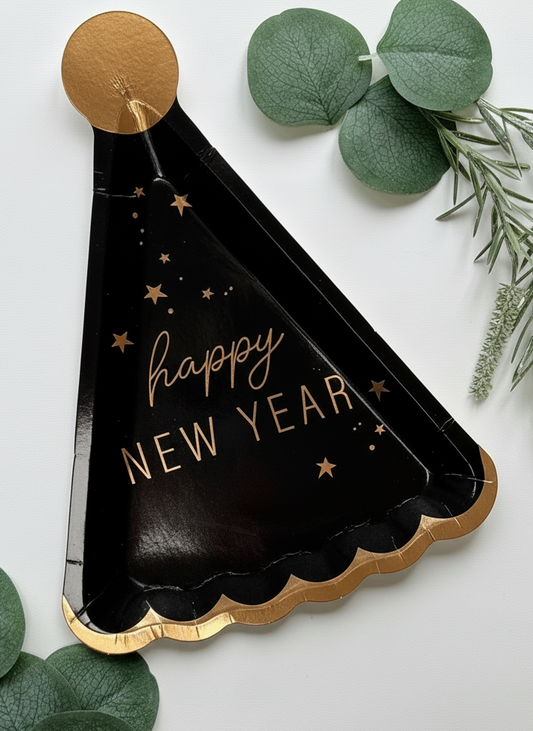 Lightened and brightened New Year's plate photo