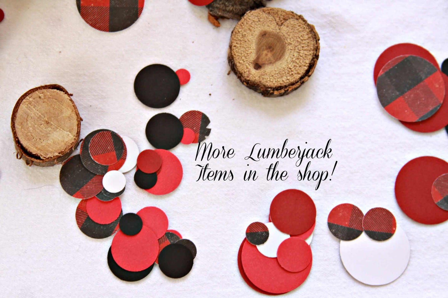 Lumberjack Confetti and Wood Disks
