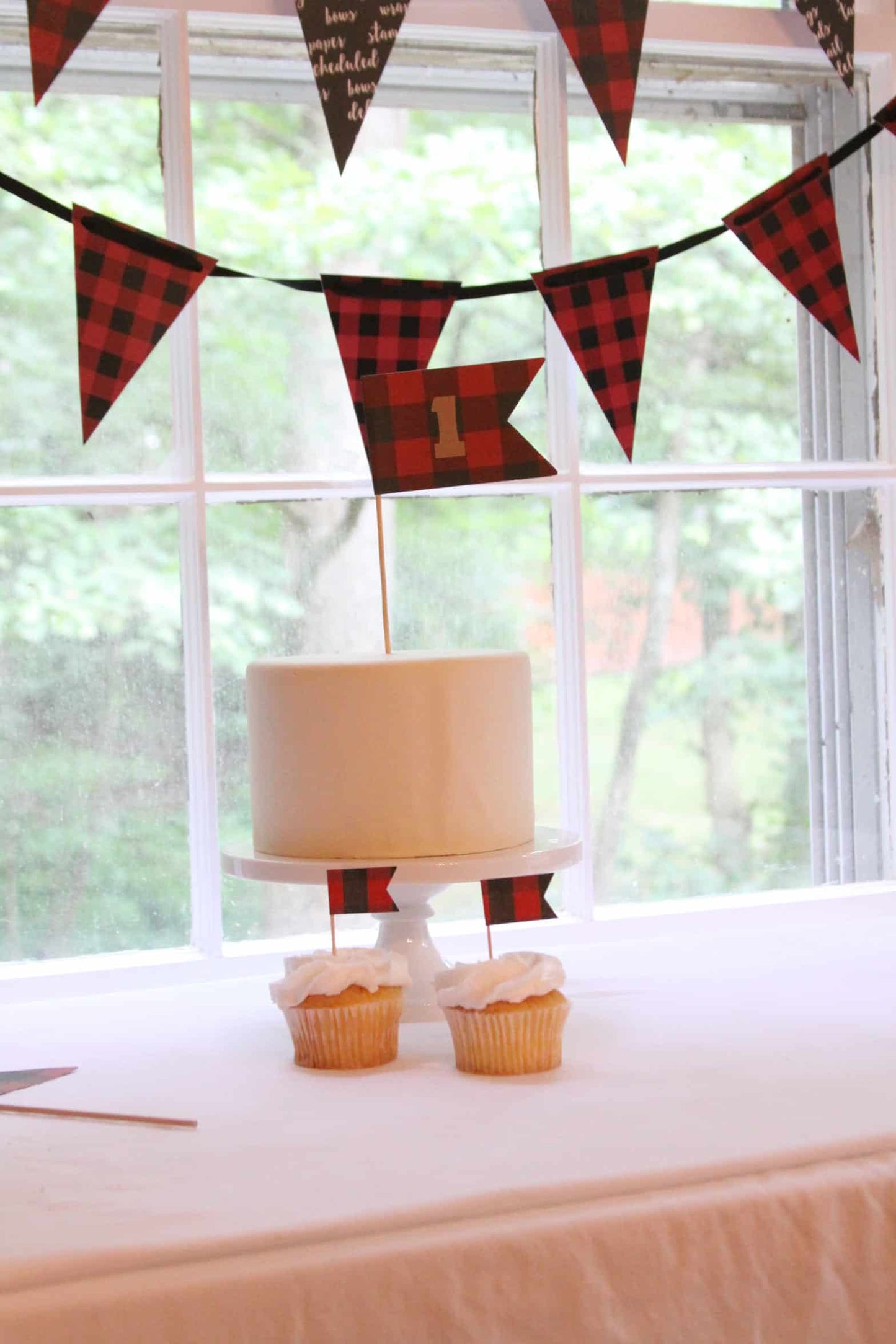lumberjack birthday first birthday buffalo check red and black