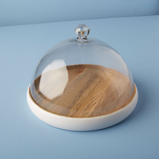 Madras Curva Mango Wood Serving Cloche