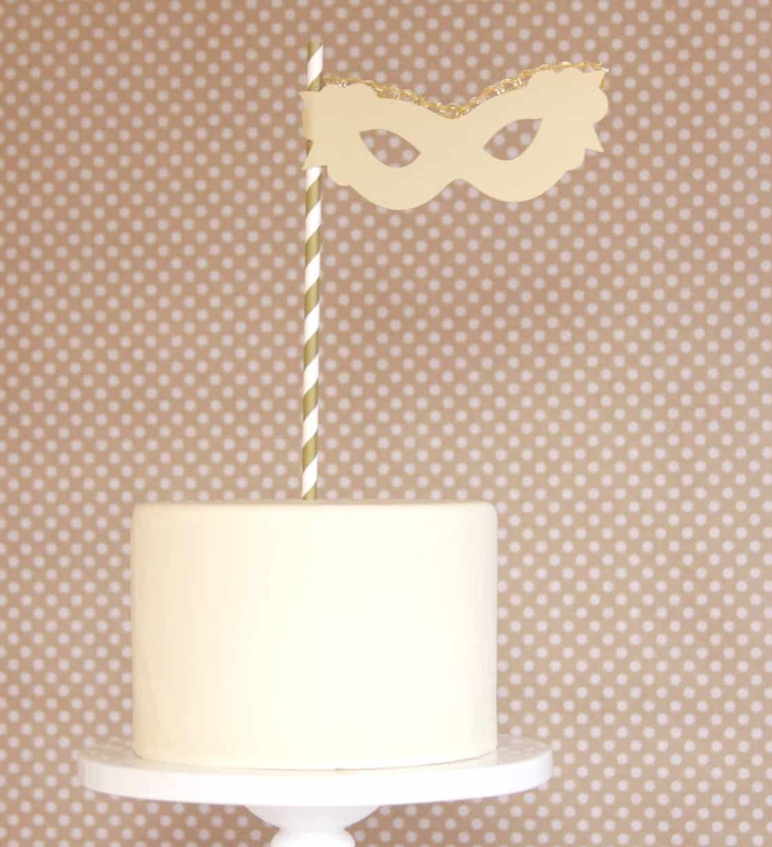 Masquerade Cake Topper