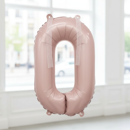 Matte Blush Number 0 Balloon