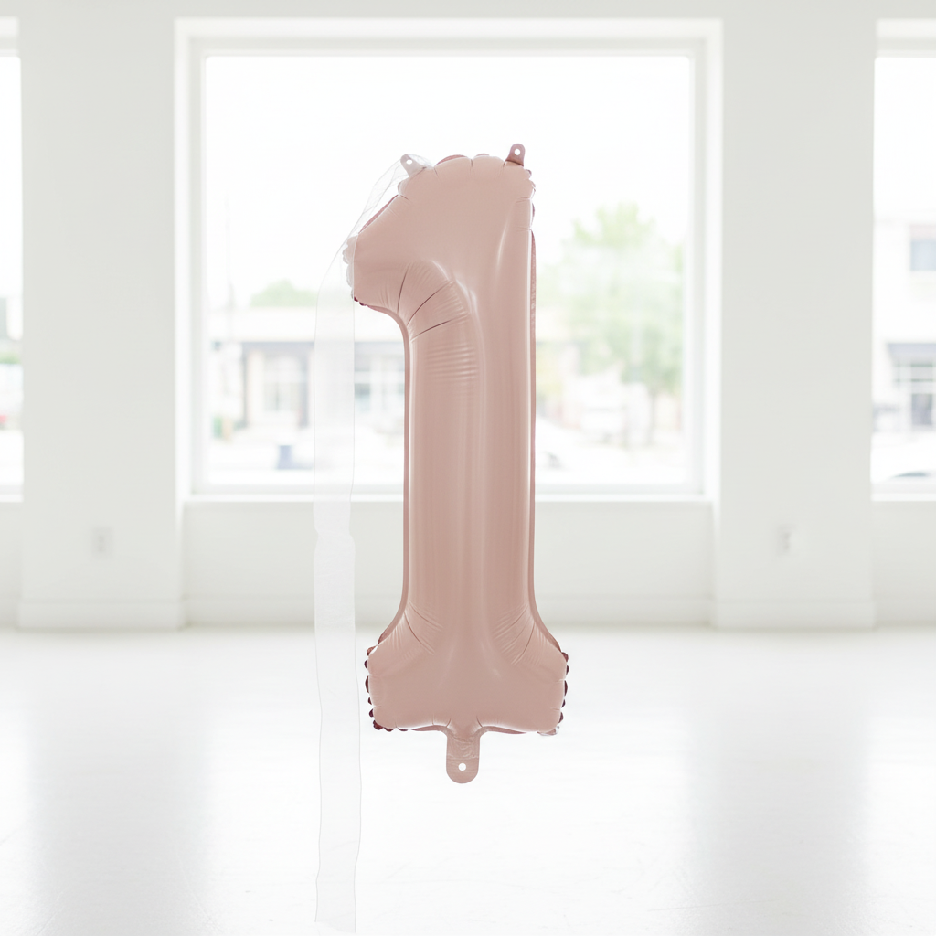 Matte Blush Number 1 Balloon