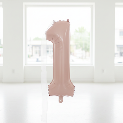 Matte Blush Number 1 Balloon