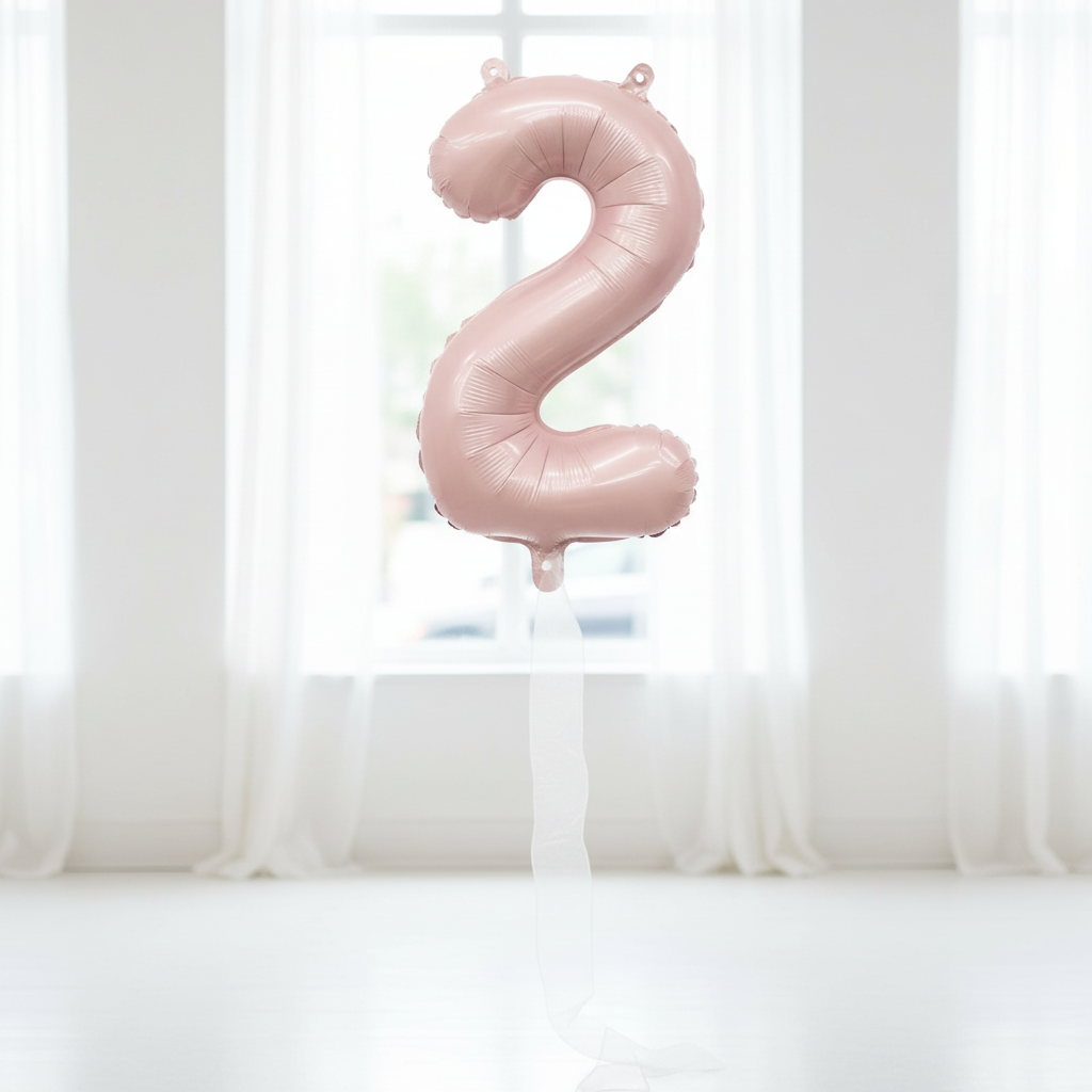 Matte Blush Number 2 Balloon
