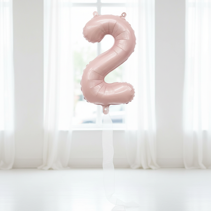 Matte Blush Number 2 Balloon