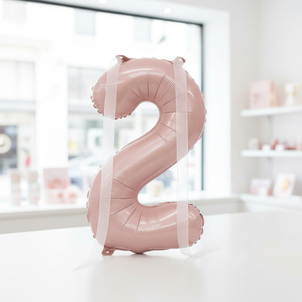 Matte Blush Number 2 Balloon