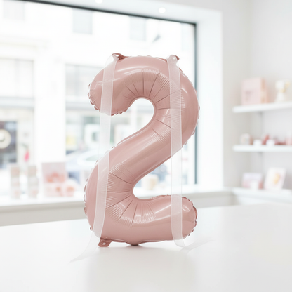 Matte Blush Number 2 Balloon