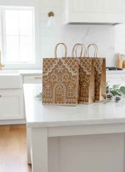 Medium Gingerbread House Gift Bag - Image 1