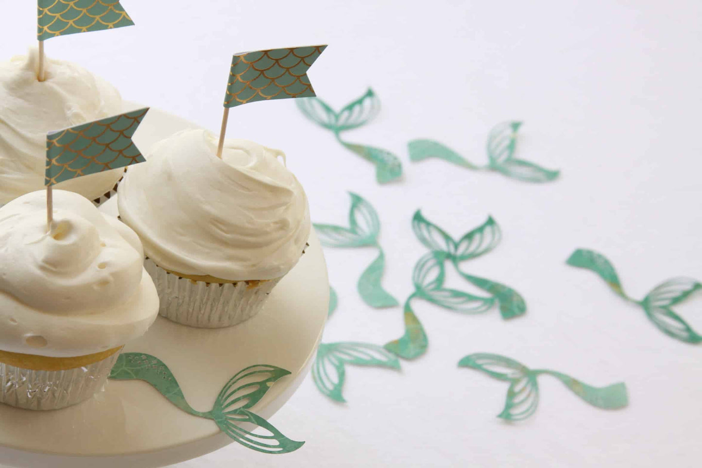 Mermaid Party Cupcake Toppers