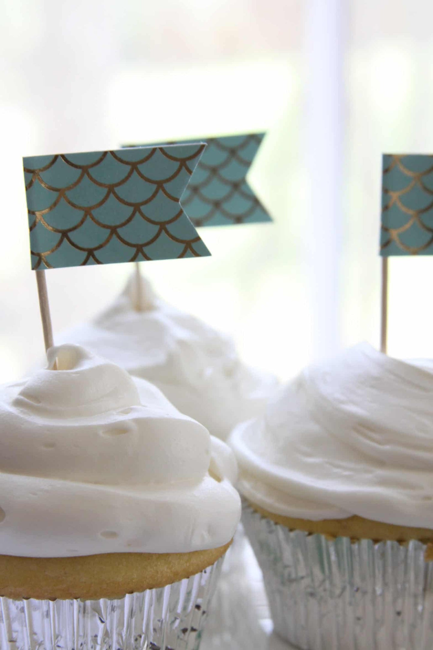 Mermaid Party Cupcake Toppers