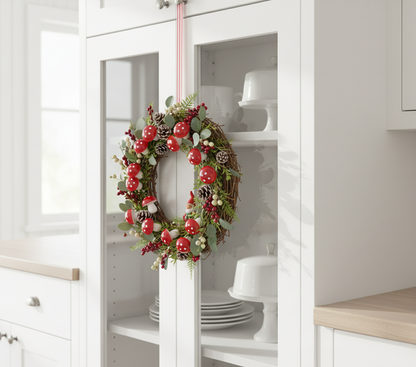 Mini Mushroom Wreath Side Angle