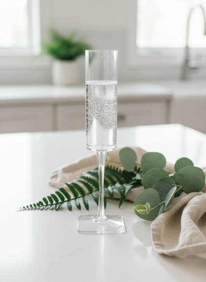 Modern Plastic Champagne Flute Detail