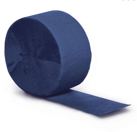 Navy Blue Crepe Paper Party Streamer
