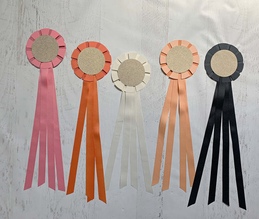 This horse show ribbon garland is the perfect decoration for a Kentucky derby party, horse, pony, or equestrian theme party. This ribbon bunting is perfect to drape on the front of a buffet table or hang on walls or doorways. The perfect race day decor! So many fun ways to use this garland - a unique idea for baby showers, bridal showers, graduations, birthday parties or weddings! Now available a full assortment of colors. Each horse show ribbon face is approximately 5.5 inches wide. Ribbon tails reach abou