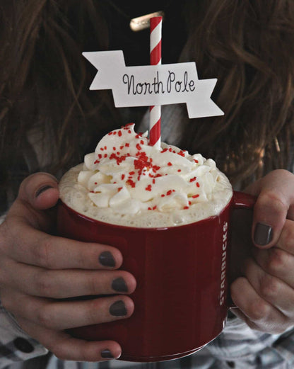North Pole Cupcake Toppers & Straws