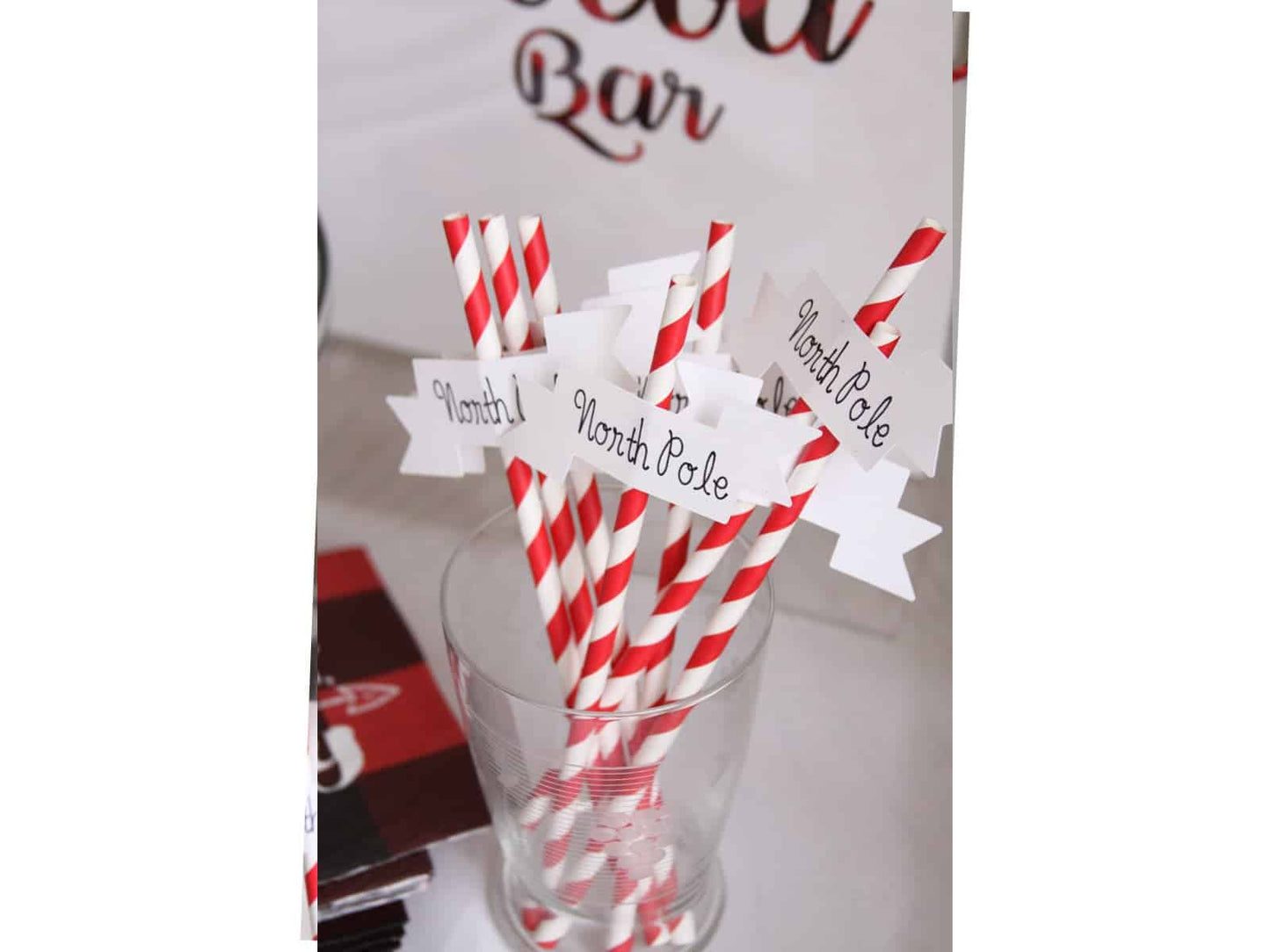 North Pole Cupcake Toppers & Straws