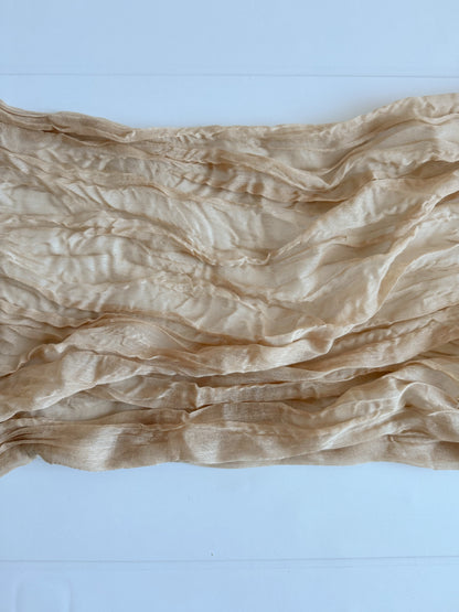Create an effortlessly elegant tablescape with this beautiful nude beige cheesecloth table runner—perfect for Love is Brewing bridal showers, spring weddings, baby showers, and garden celebrations.