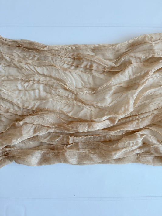 Create an effortlessly elegant tablescape with this beautiful nude beige cheesecloth table runner—perfect for Love is Brewing bridal showers, spring weddings, baby showers, and garden celebrations.
