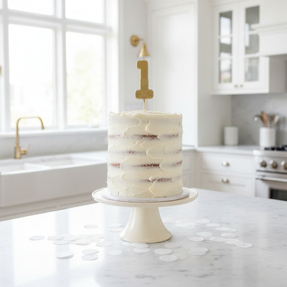 Number 1 Candle on Cake