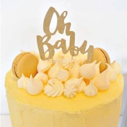 Oh Baby Gold Cake Topper