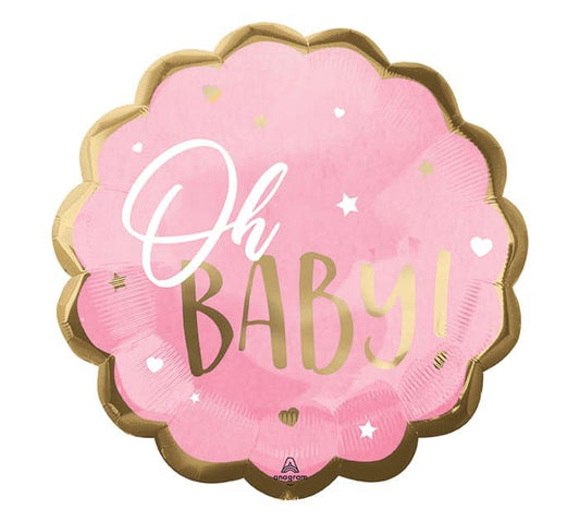 Oh Baby - Pink Baby Girl Balloon