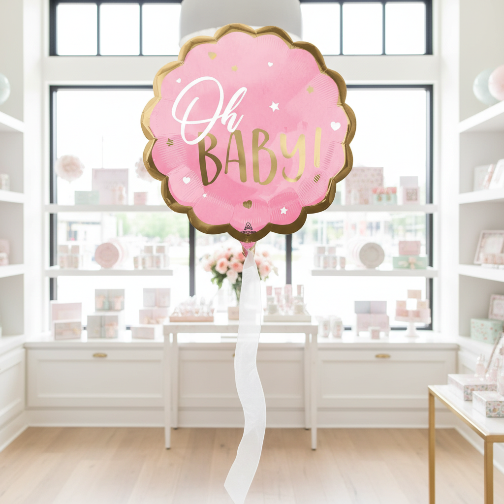 Oh Baby Pink Balloon Party Boutique Close-Up