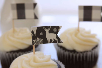 Oh Deer Cupcake Topper - Lumberjack Party