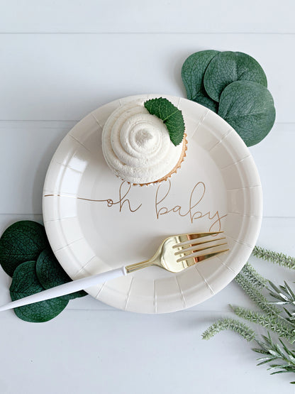 Oh Baby Cake Plates - 7 inch