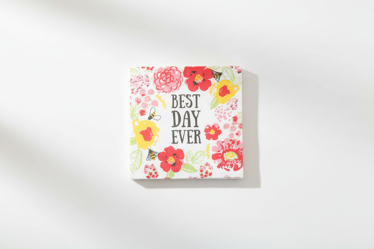 Overhead flat lay with black text