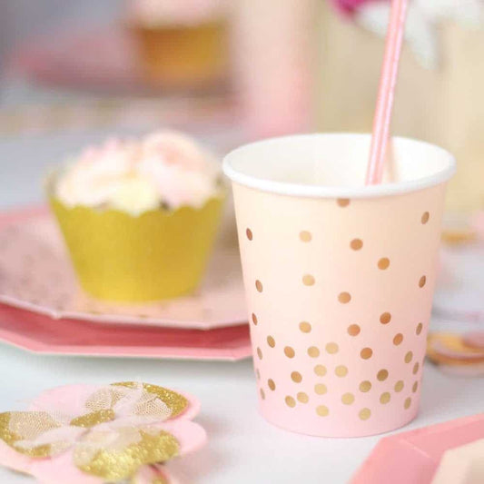 Paper Cups - Pink, Peach & Rose Gold