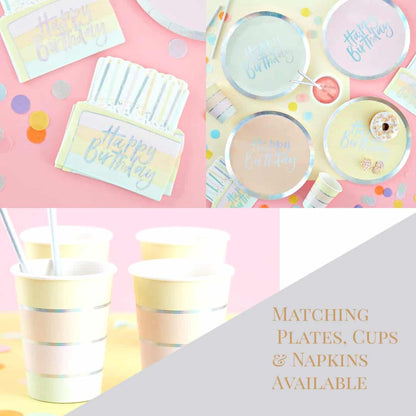 Pastel Happy Birthday Plates