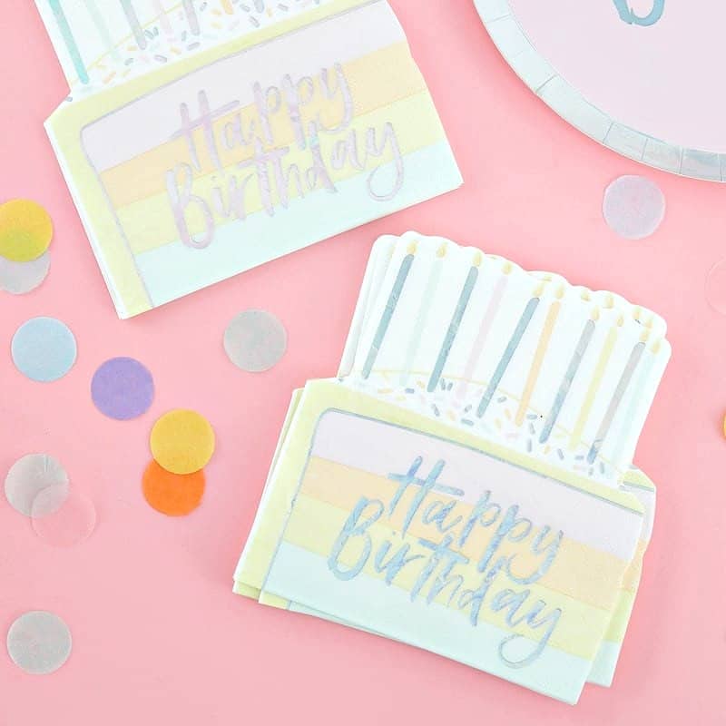 Pastel Happy Birthday Plates
