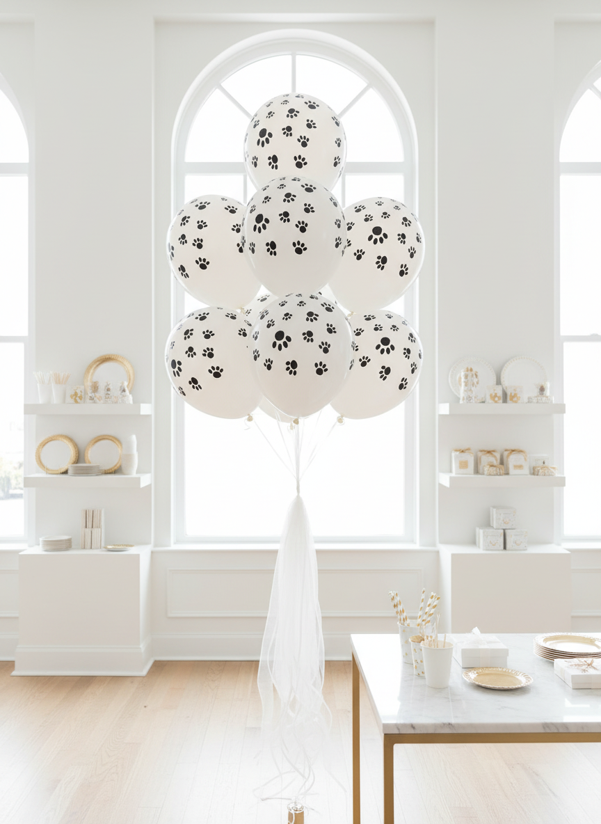 Paw Print Balloon Bouquet in Party Shop