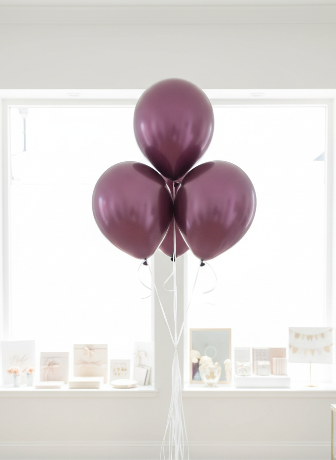 Pearl Plum Burgundy Balloon Bouquet in Party Boutique