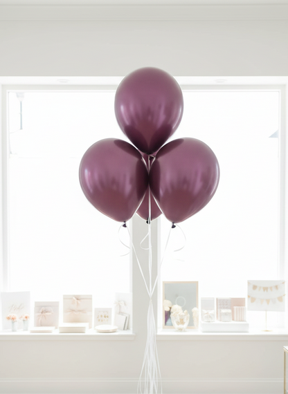 Pearl Plum Burgundy Balloon Bouquet in Party Boutique